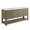 James Martin Vanities Lucian 72in Double Vanity, Carbon Oak w/ 3 CM White Zeus Quartz Top D704-V72-PBO-3WZ - alternate 6